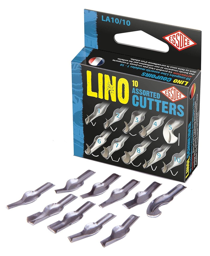 Essdee Linoleum Cutter Tools - Style 1 to 10 Sizes Lino Blades - High Carbon Steel - Pack of 10 - Made in UK - Image 2